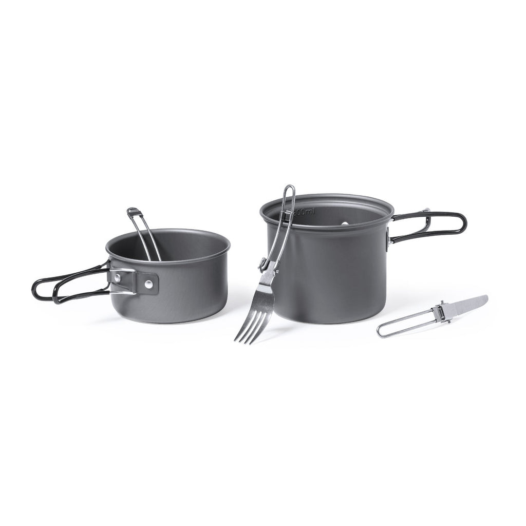 Set Menaje Camping Sondic - NEGRO