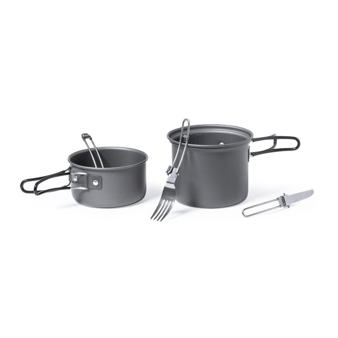 Set Menaje Camping Sondic - NEGRO