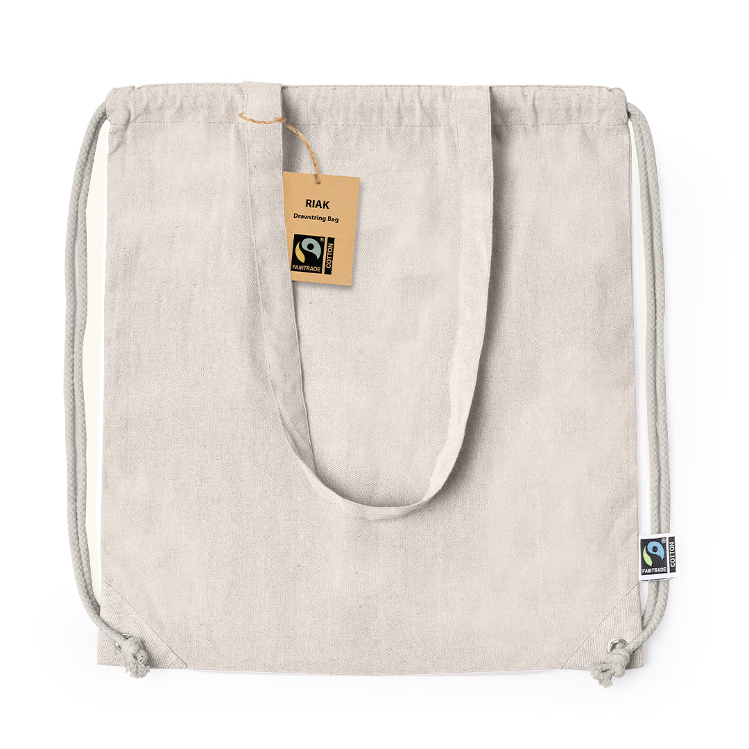 Bolsa Mochila Riak Fairtrade - NATURAL
