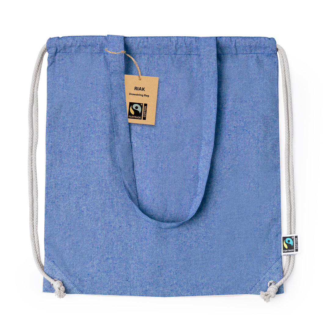 Bolsa Mochila Riak Fairtrade - AZUL