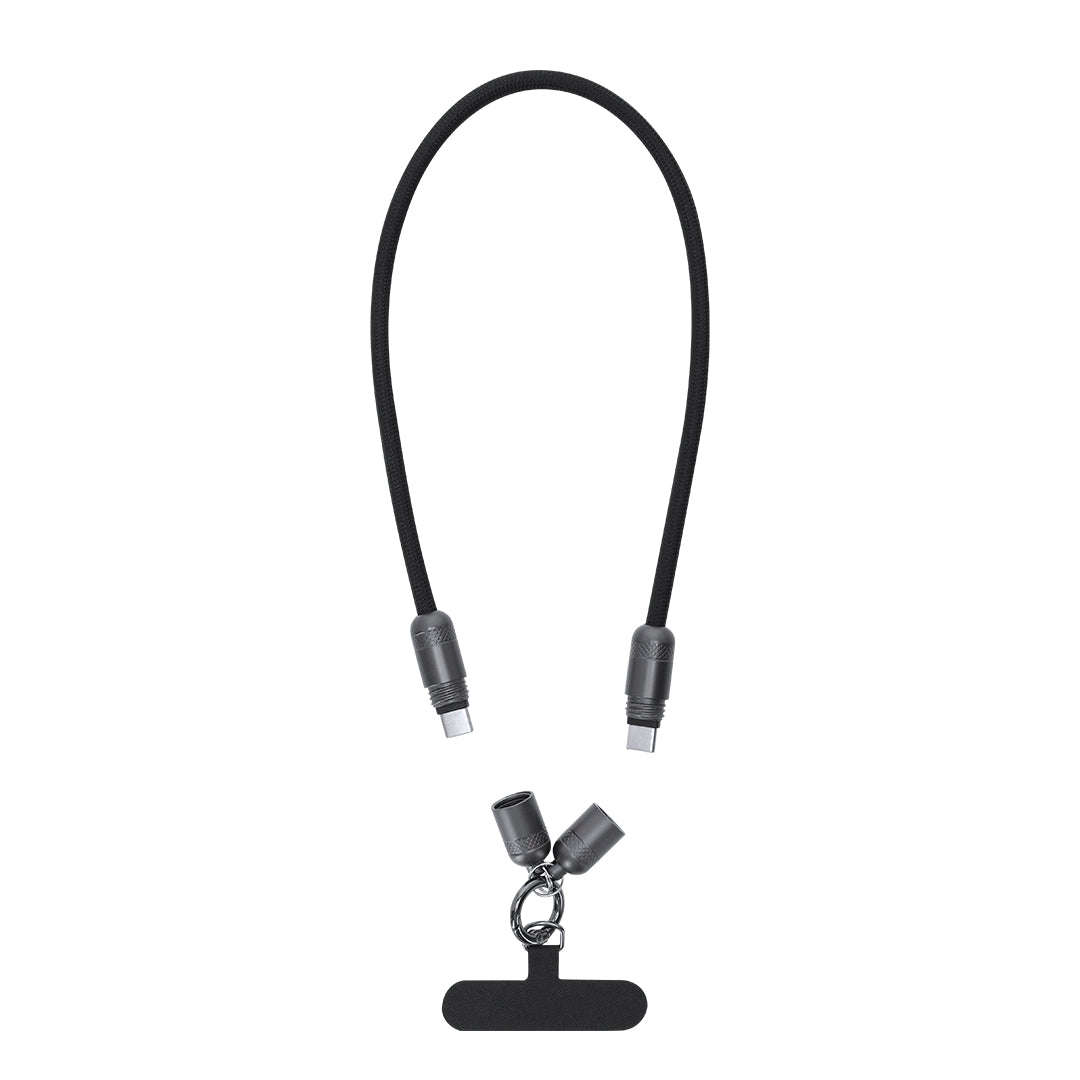 Cable Cargador Soporte Micers - NEGRO