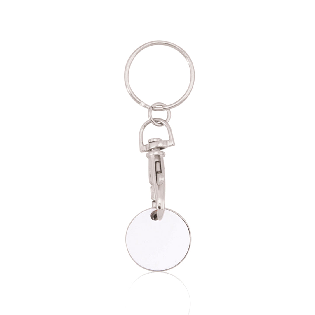 Llavero Moneda Euromarket - BLANCO