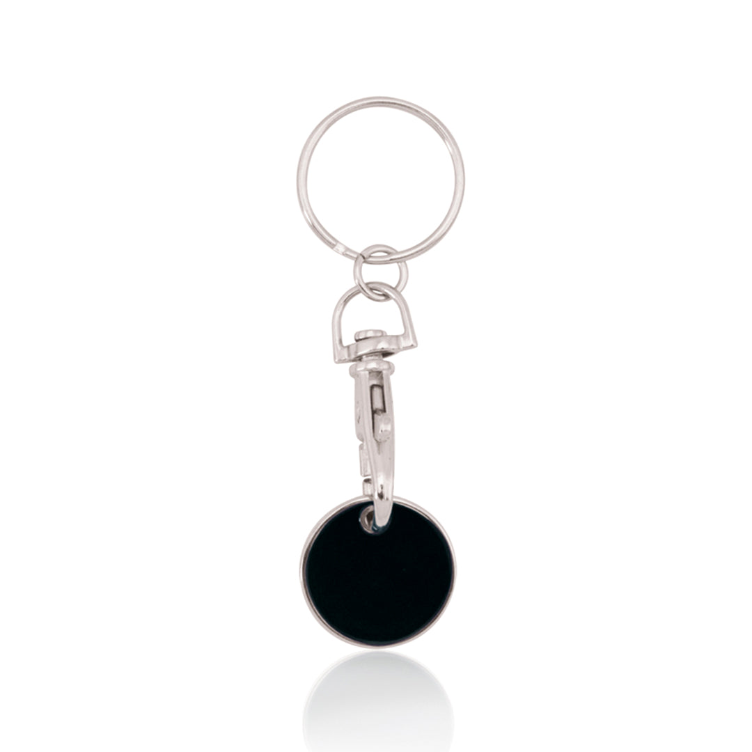 Llavero Moneda Euromarket - NEGRO