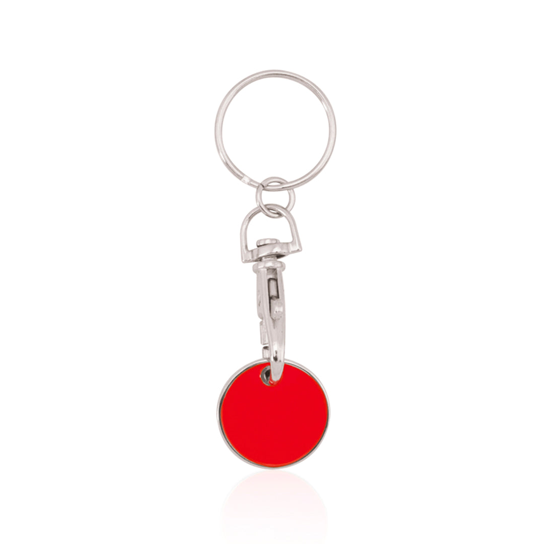 Llavero Moneda Euromarket - ROJO