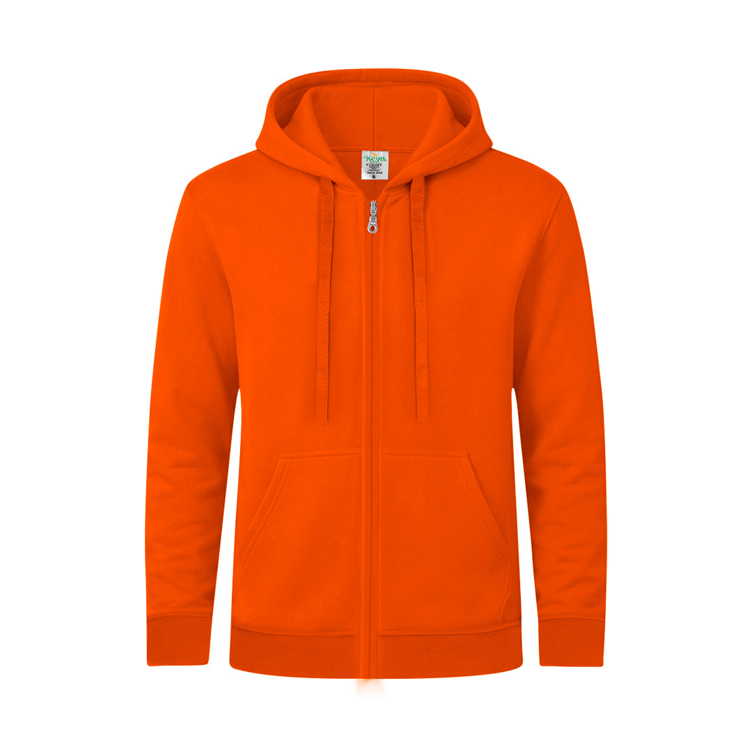 Sudadera Adulto Capucha + Cremallera "keya" SWZ280 - NARANJA