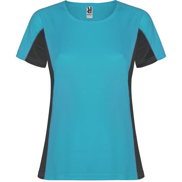 Camiseta Shanghai Woman - TURQUESA/PLOMO OSCURO