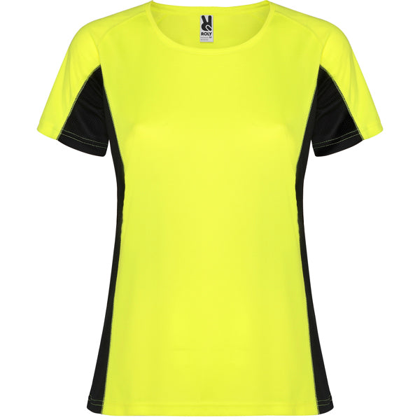 Camiseta Shanghai Woman - AMARILLO FLUOR/ NEGRO