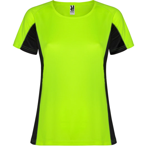 Camiseta Shanghai Woman - VERDE FLUOR/NEGRO