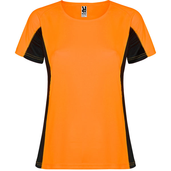 Camiseta Shanghai Woman - NARANJA FLUOR/NEGRO
