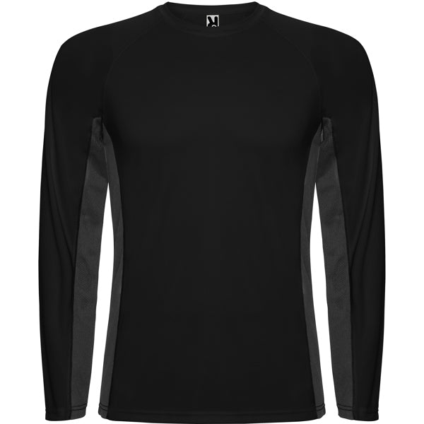 Camiseta Shanghai L/S - NEGRO/PLOMO OSCURO