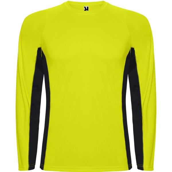 Camiseta Shanghai L/S - AMARILLO FLUOR/ NEGRO