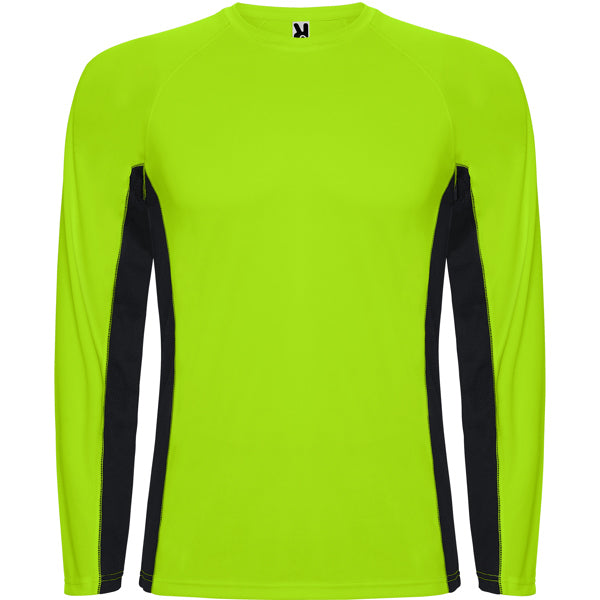 Camiseta Shanghai L/S - VERDE FLUOR/NEGRO
