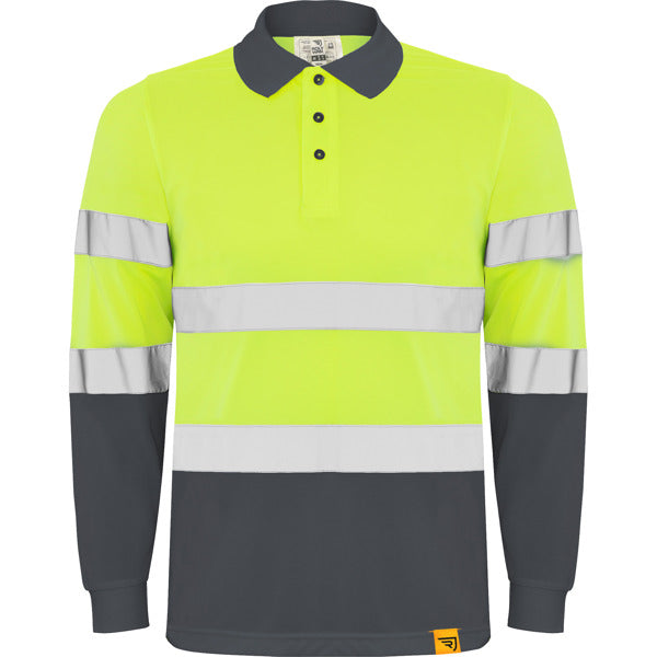 Prenda de alta visibilidad Polaris L/S - PLOMO/AMARILLO FLUOR
