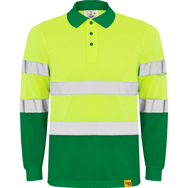 Prenda de alta visibilidad Polaris L/S - VERDE JARDÍN/AMARILLO FLÚOR