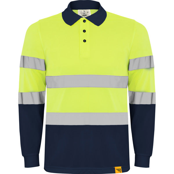 Prenda de alta visibilidad Polaris L/S - MARINO/AMARILLO FLUOR