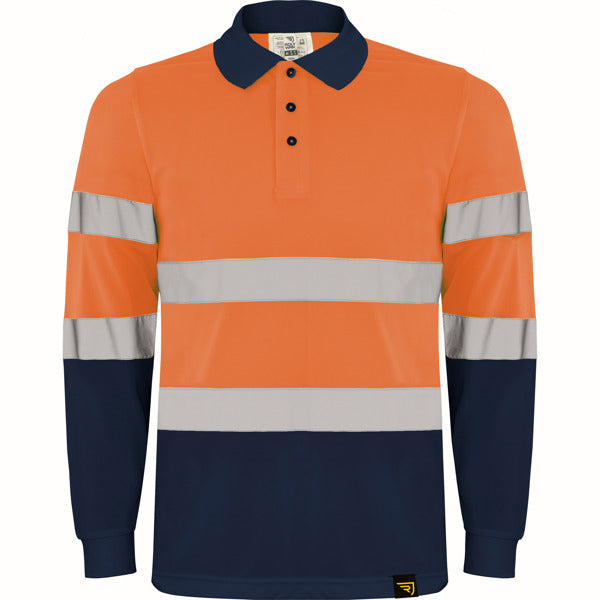 Prenda de alta visibilidad Polaris L/S - MARINO/NARANJA FLUOR