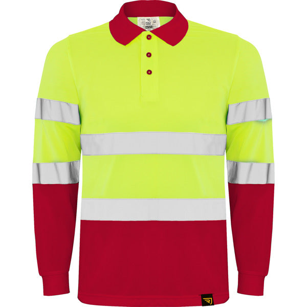 Prenda de alta visibilidad Polaris L/S - ROJO LABORAL/AMARILLO FLÚOR