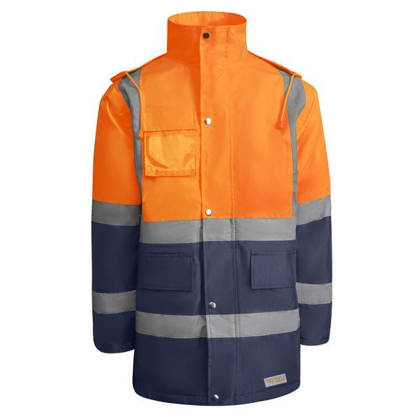 Prenda de alta visibilidad Merak - MARINO/NARANJA FLUOR