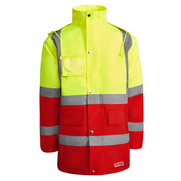 Prenda de alta visibilidad Merak - ROJO LABORAL/AMARILLO FLÚOR