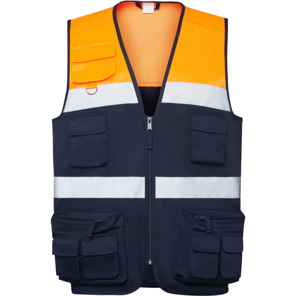 Prenda de alta visibilidad Beta - MARINO/NARANJA FLUOR